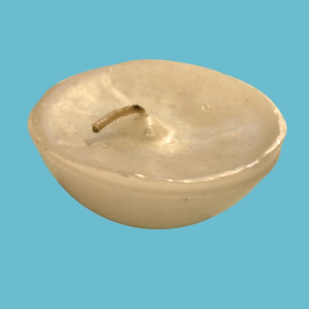 White Half Round Tealight Candle 2 inch